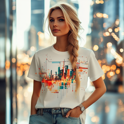 Fotodruk Futuristic Abstract Graphic On A T Shirt Modern Desi 995651fb 30c5 4c37 B664 142089b8dd1a 2
